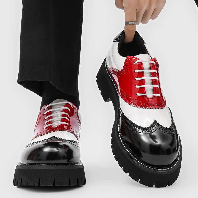 Patent Leather Oxford - men's fashion hip hop rock platform