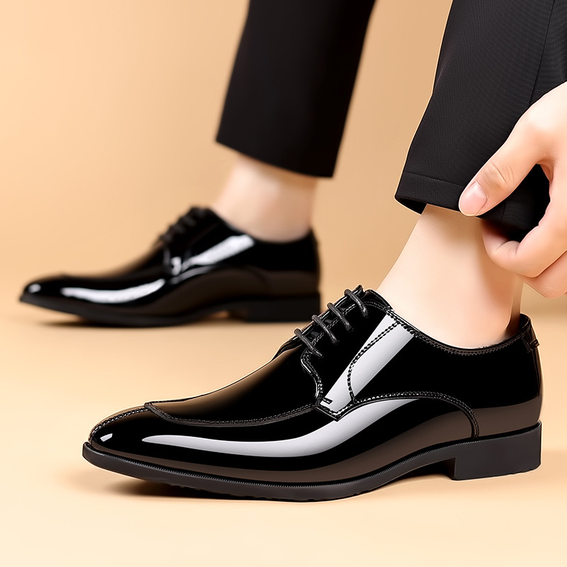 Patent Leather Oxford - Business Men's Dress Shoes Patent Leather