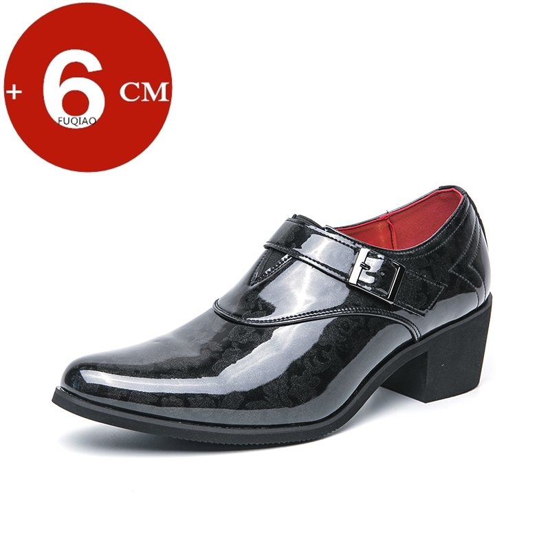 Patent Leather Oxford - Leather Men Dress Shoes High Heel