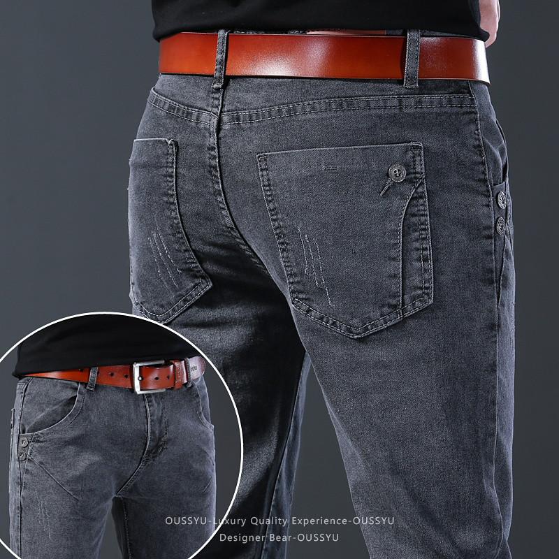 Men Formal Wear With Jeans - Brand Clothing Men Elastic Slim Leg