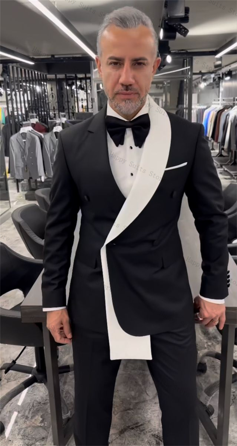 Formal Wear Jersey For Men - Black White Men Suit Set 2