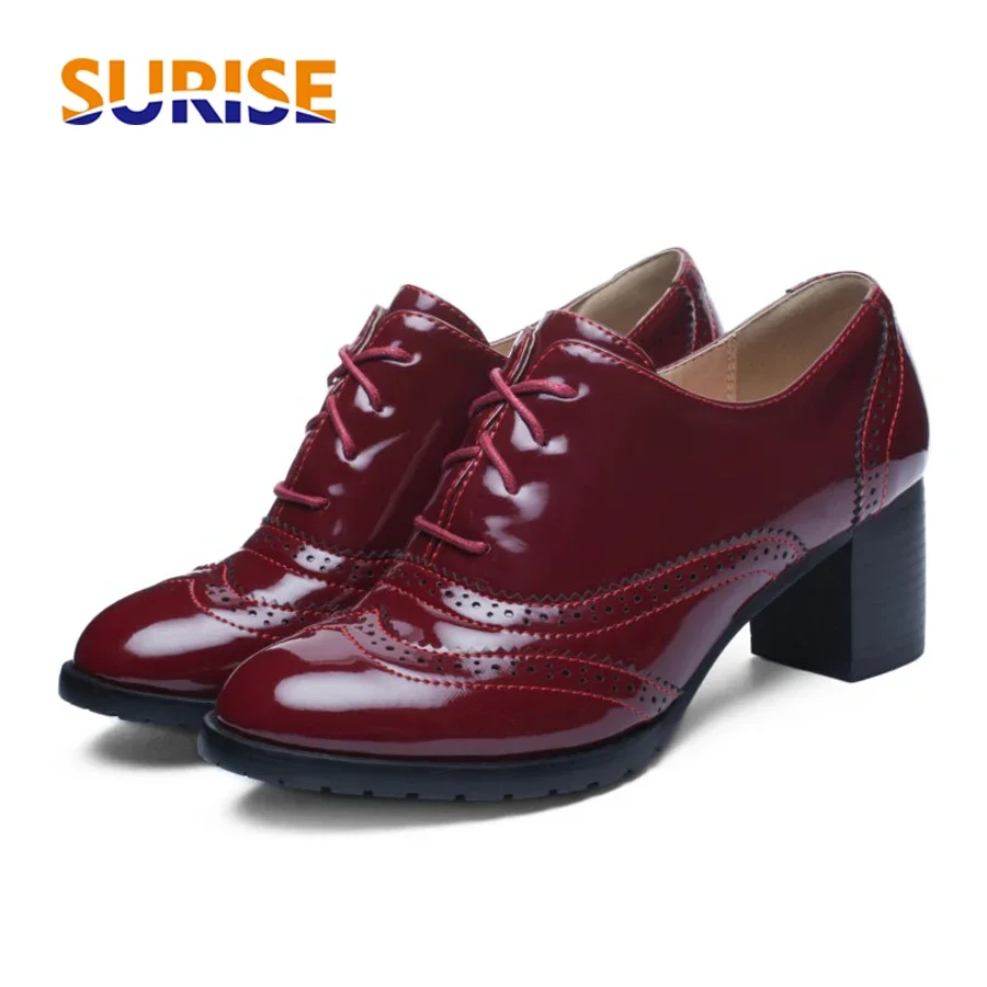 Patent Leather Oxford - British Women's Oxfords Blue Red Black