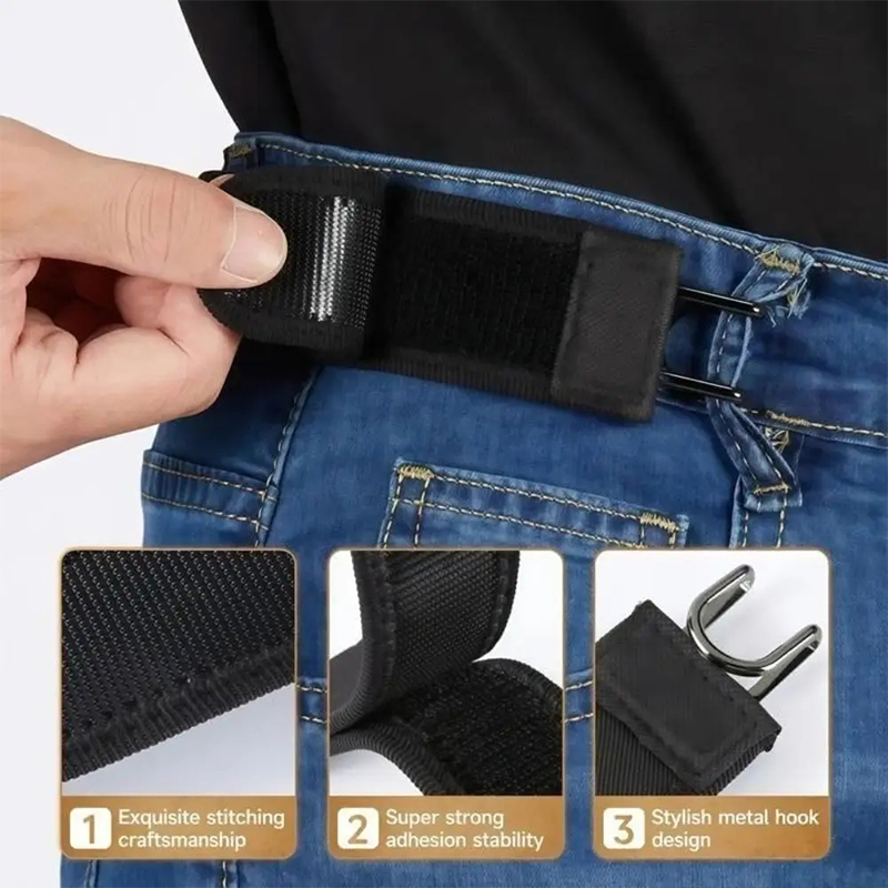 Men Formal Wear With Jeans - Unisex Buckleless Elastic Waist Belt Adjustable