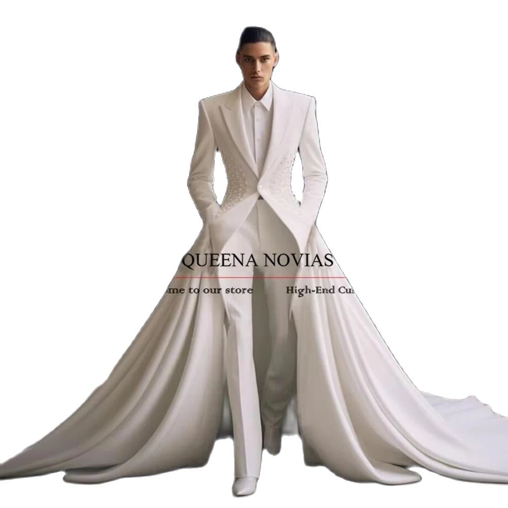 Formal Wear Jersey For Men - Elegant Pearls Men Suits With Moved