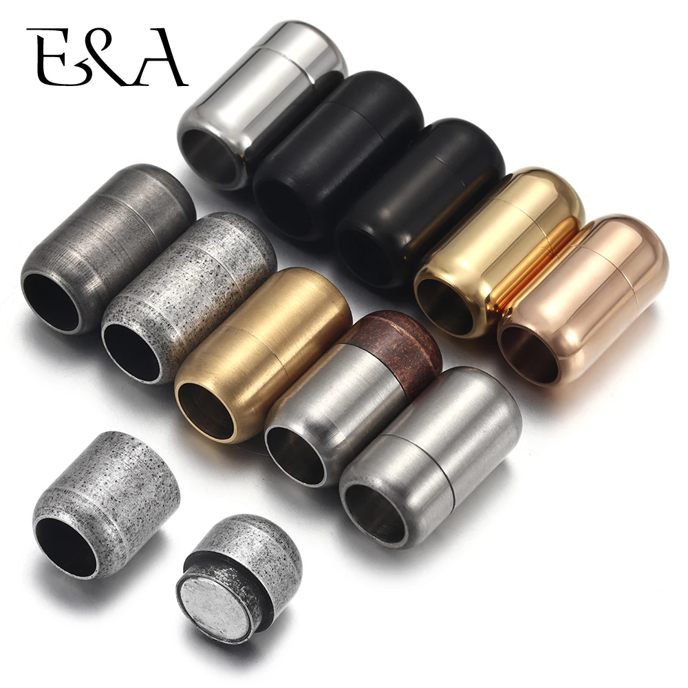 Patent Leather Oxford - Stainless Steel 3mm-8mm Round Magnetic Clasps