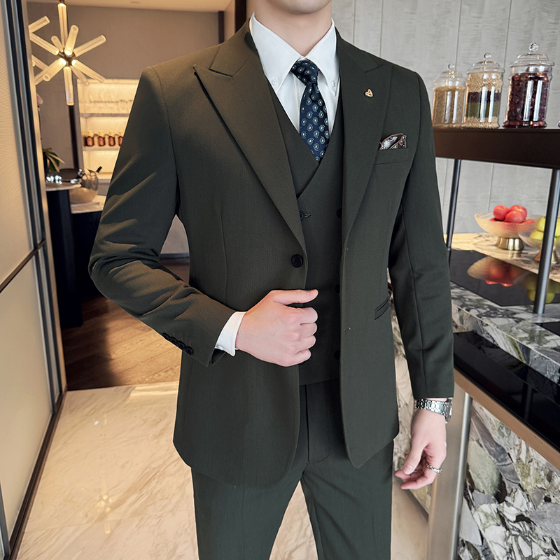 Men's suit three-piece busines - Men Formal Wear Top 评论和价格