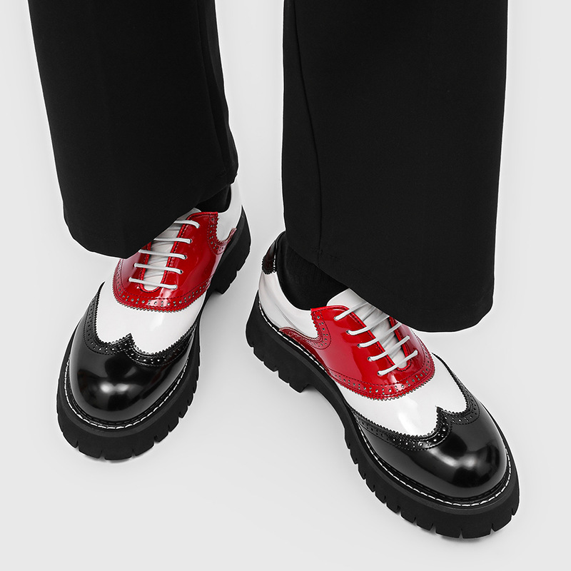 men's fashion hip hop rock pla - Patent Leather Oxford 评论和价格