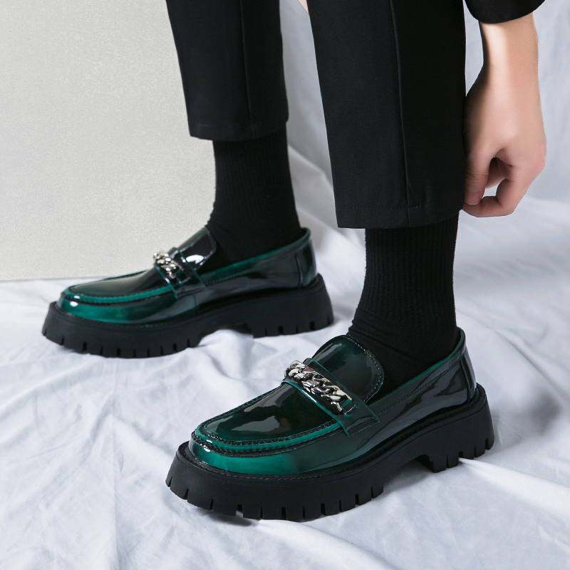 STRONGSHEN Men Leather Casual  - Patent Leather Oxford 评论和价格
