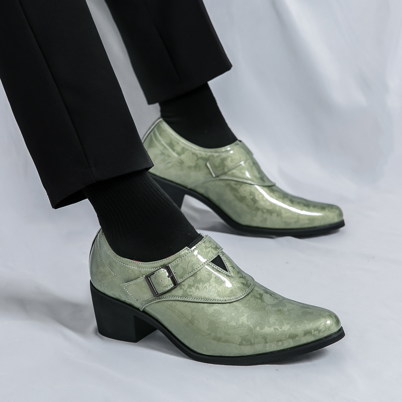 Leather Men Dress Shoes High H - Patent Leather Oxford 评论和价格