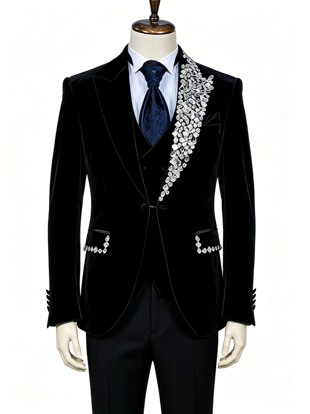Formal Wedding Tuxedos Velvet  - Formal Wear Jersey For Men 评论和价格