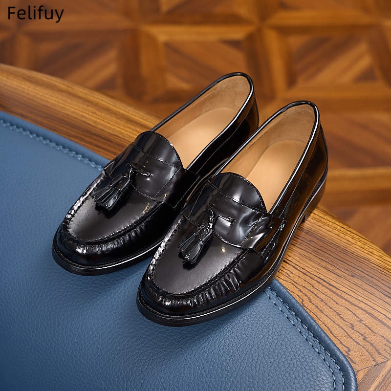 New Men Patent Genuine leather - Patent Leather Oxford 评论和价格