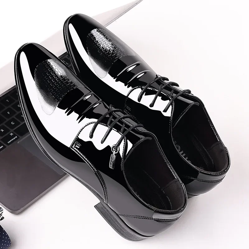 Trending Classic Men Dress Sho - Patent Leather Oxford 评论和价格