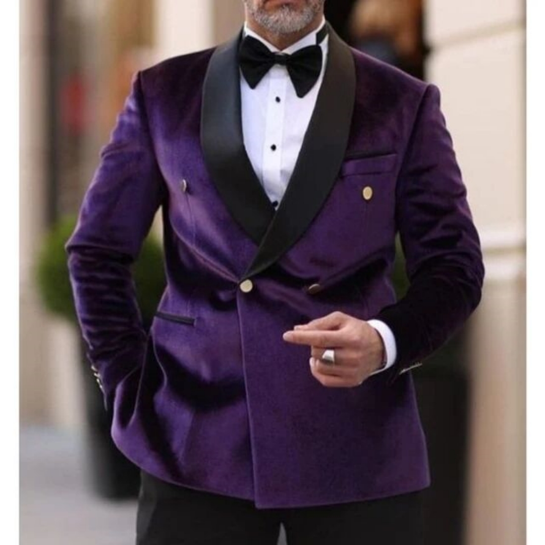 XS-6XL Velvet Wedding Men Suit - Men Formal Wear Top 评论和价格