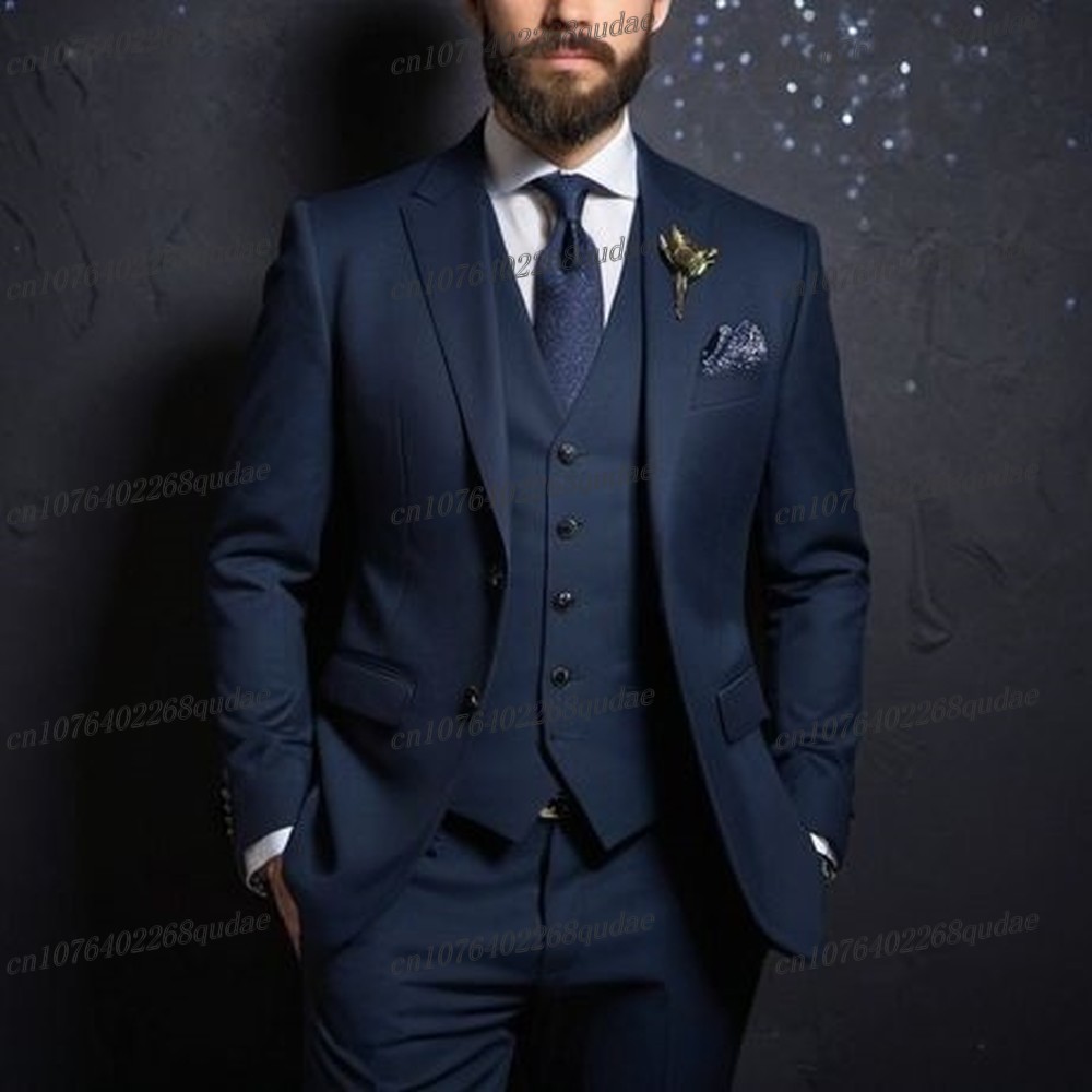 New Navy Blue Formal Men Suit  - Formal Wear Jersey For Men 评论和价格