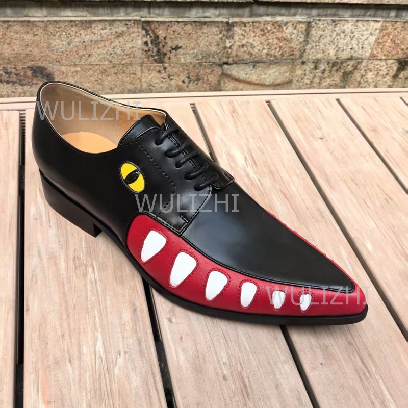 Men's Stone Pattern Black Leat - Patent Leather Oxford 评论和价格