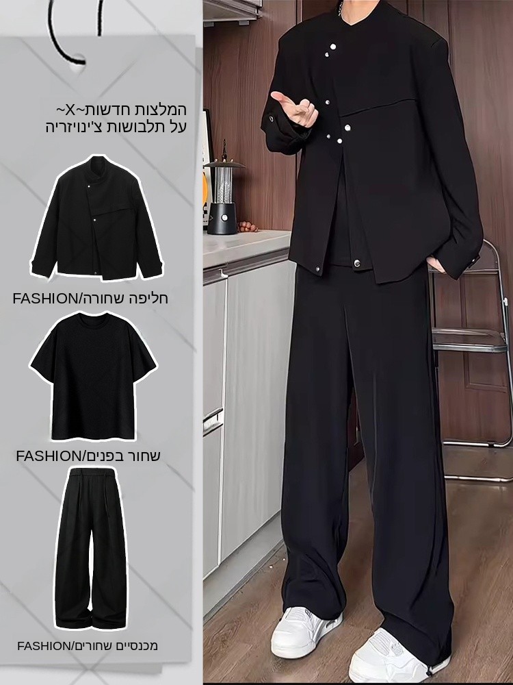 Black Short Suit Jacket for Me - Men Formal Wear All Black 评论和价格