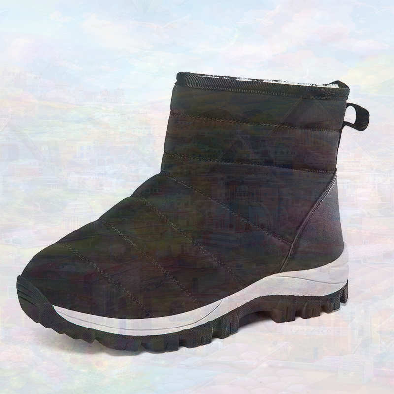 Nonslip Thermo Elderly Tennis  - Men Formal Wear All Black 评论和价格