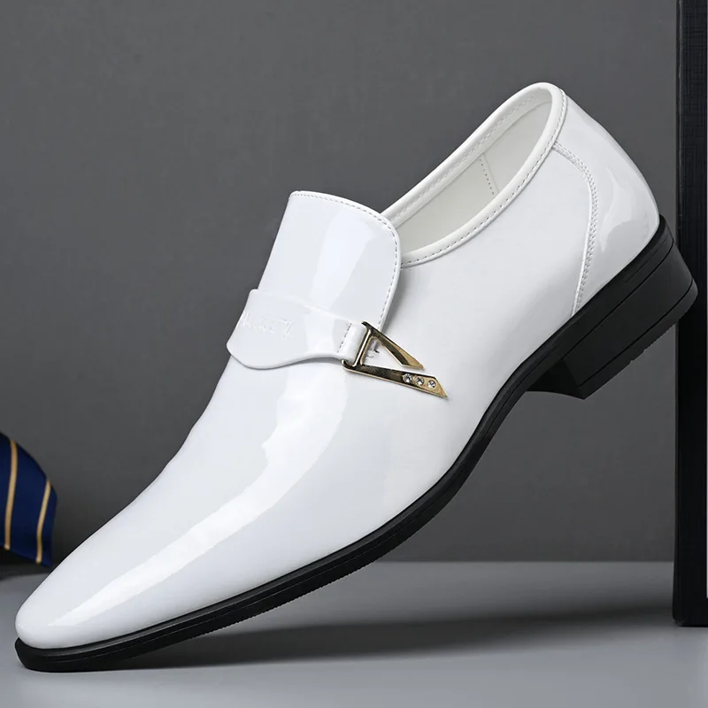 Leather Shoes for Men 2025 New - Patent Leather Oxford 评论和价格
