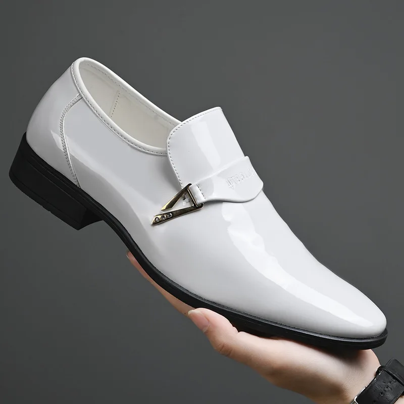 Leather Shoes for Men 2025 New - Patent Leather Oxford 评论和价格