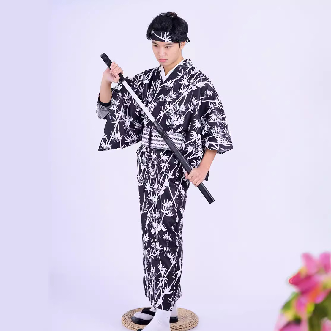 Men's Japanese Bamboo-Pattern  - Traditional Japanese Men'S Formal Wear 评论和价格