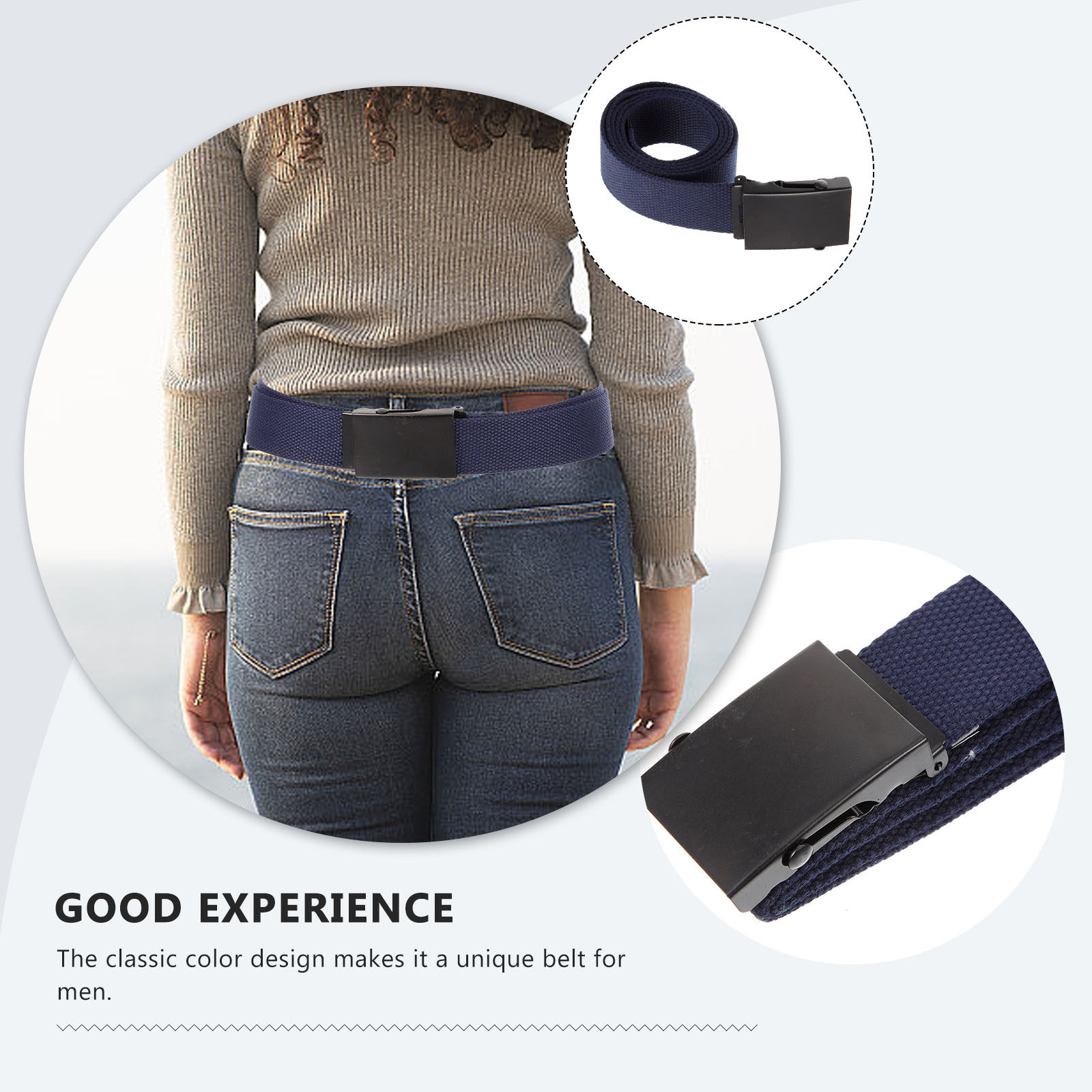 Mens Canvas Waist Belt Adjusta - Men Formal Wear With Jeans 评论和价格